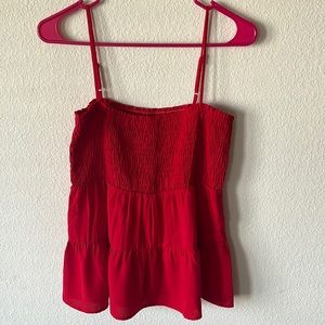 Red Paper Crane Spaghetti Strap Top